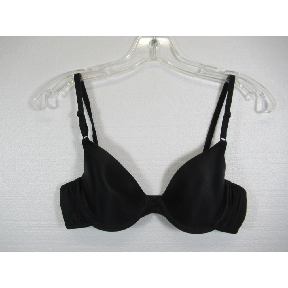 Maidenform One Fab Fit Tailored Demi T-Shirt Bra 34B Black Underwire 07959